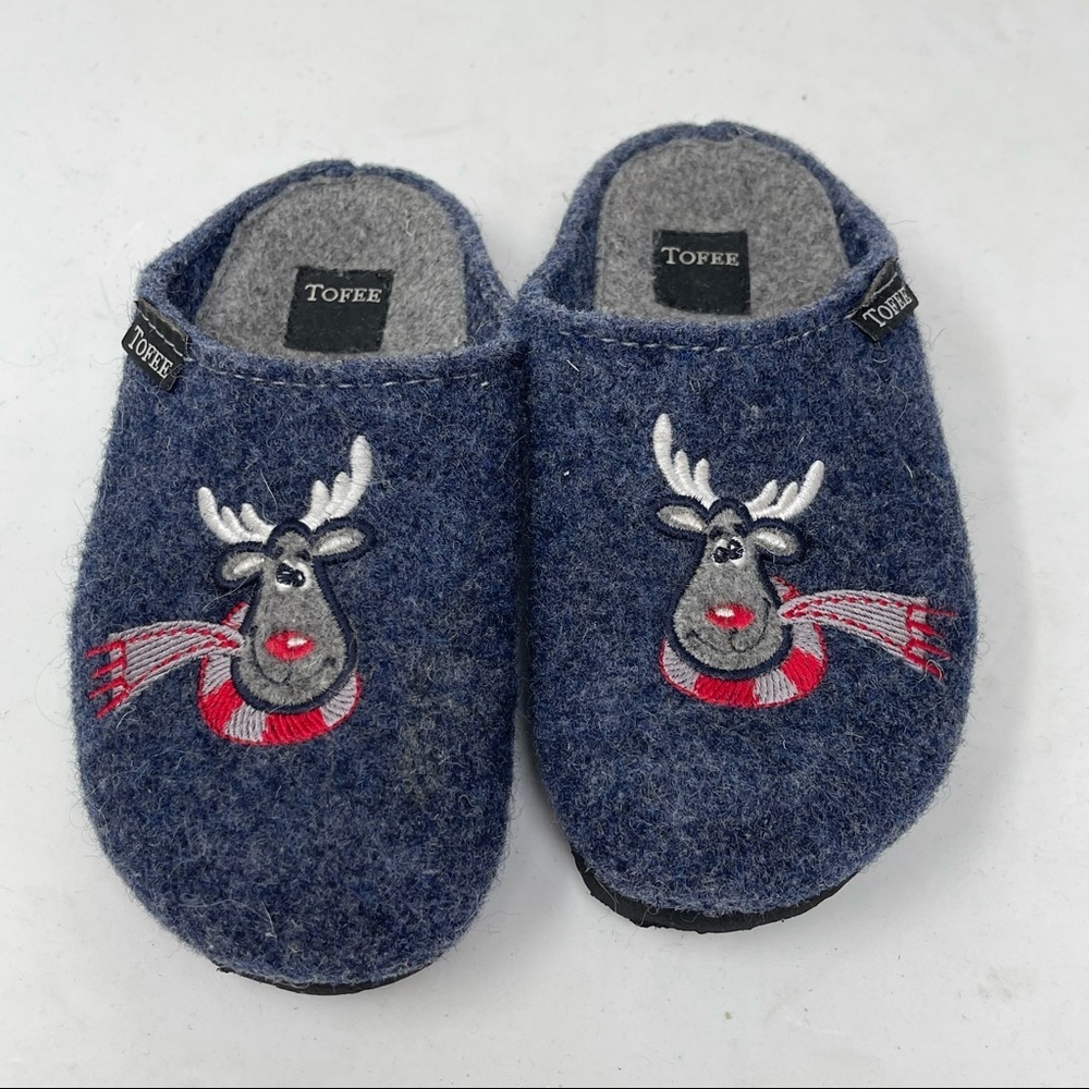 Toffee kids warm wool felt slides size EUR 30 US 12 5T